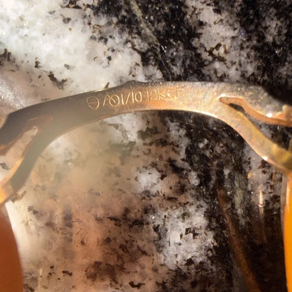 1920s-1930s Antique 1/10 12k Gold Filled Frame Glasses With Case Great Condition